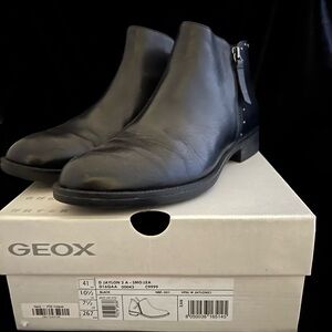 Geox Jaylon Black Ankle Boots for Women 10.5/41